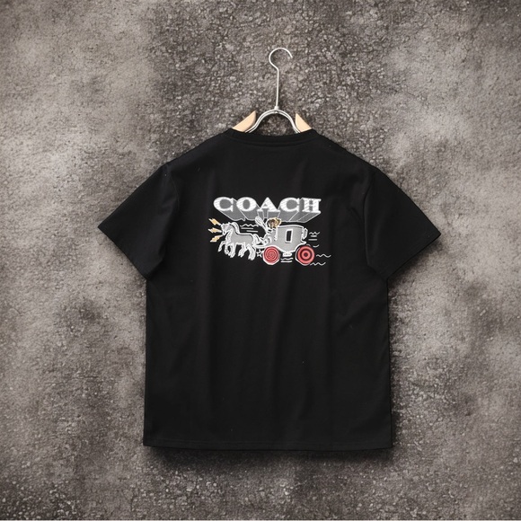 Coach Black Tee with Red and White Graphic - Picture 1 of 7